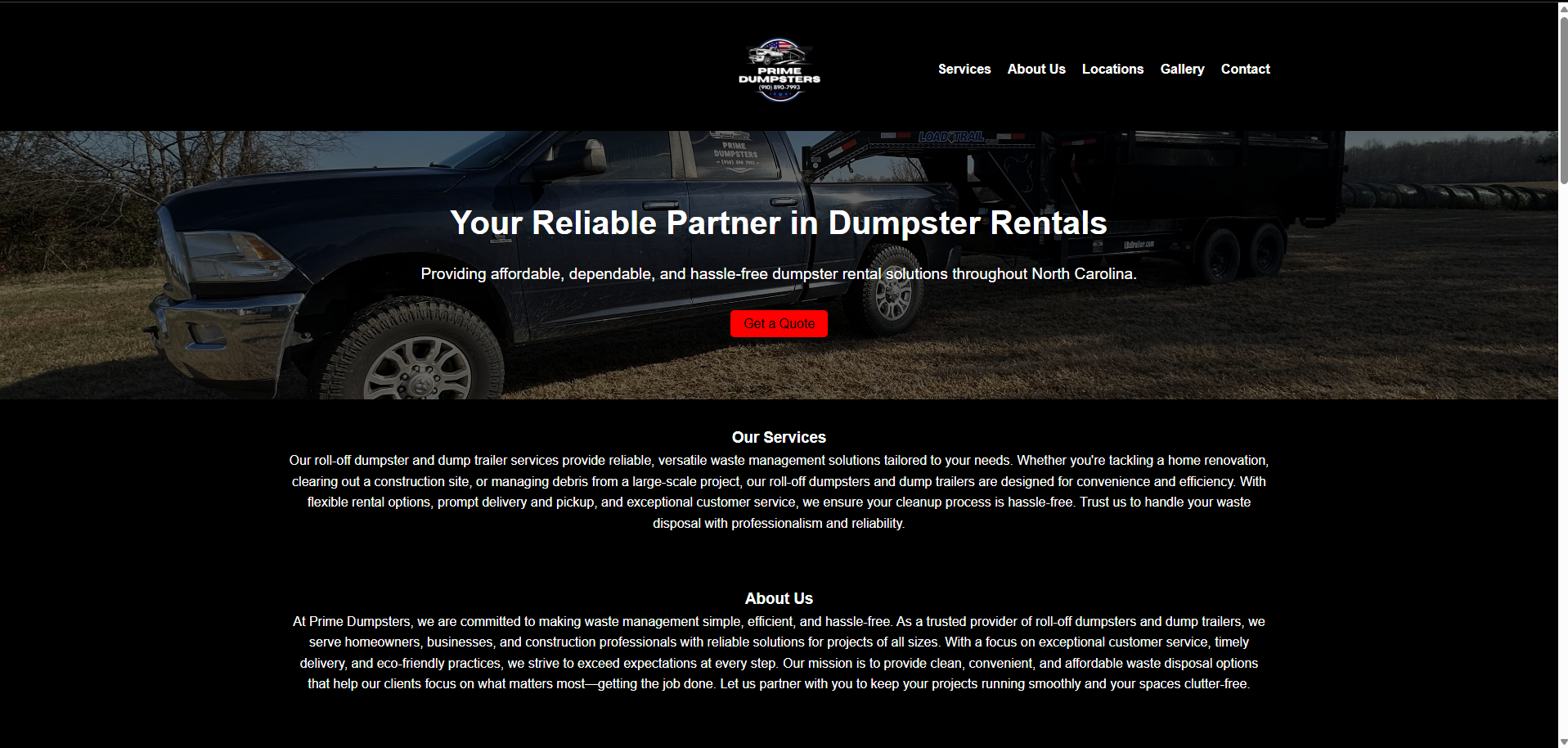 Prime Dumpsters NC